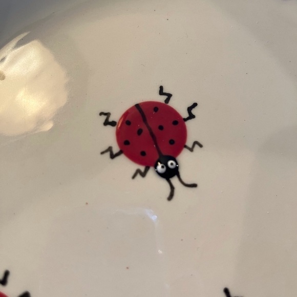 Adorable Handmade Pottery Bowl - “Lady Bug Haven” - Picture 5 of 9